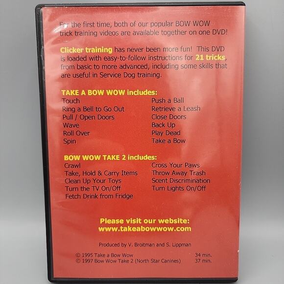Take A Bow Wow! And Bow Wow Take 2 - DVD - Dog Trick Training Canine - Picture 3 of 8